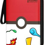 Tcgames Card Binder 4-Pocket, 440 Pockets Card Holder with 55 Sleeves Red